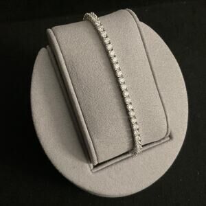 Genuine Moissanite Tennis Bracelet 4.23cctw 7.5” 3mm- New/ Retail$999